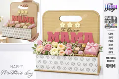Mother's Day Flower Holder Laser Cut | Gift Basket SVG | CNC Product Image 1