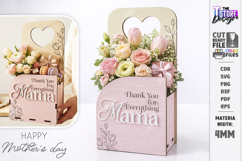 Mother's Day Flower Holder Laser Cut | Gift Basket SVG | CNC Product Image 1