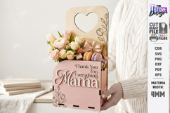 Mother's Day Flower Holder Laser Cut | Gift Basket SVG | CNC Product Image 4