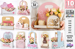 Mother's Day Flower Holders Laser Cut Bundle | Gift Baskets Product Image 1