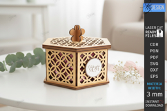 Mother's Day Gift Box Laser Cut | Floral Box | Jewelry Box Product Image 1