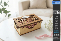 Mother's Day Gift Box Laser Cut | Floral Box | Jewelry Box Product Image 1