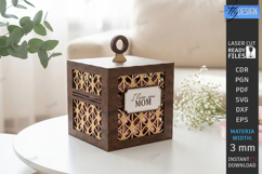 Mother's Day Gift Box Laser Cut | Floral Box | Jewelry Box Product Image 1