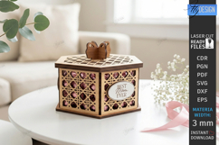 Mother's Day Gift Box Laser Cut | Floral Box | Jewelry Box Product Image 1