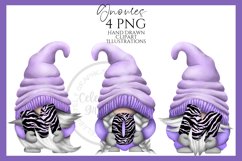 Purple Mothers Day Gnomes | Hand Drawn Clipart PNG Product Image 1