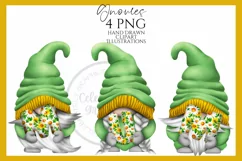 Daisy Mothers Day Gnomes | Hand Drawn Clipart PNG Product Image 2