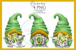 Daisy Mothers Day Gnomes | Hand Drawn Clipart PNG Product Image 1