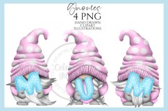 Pink Mothers Day Gnomes | Hand Drawn Clipart PNG Product Image 2