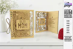 Mother's Day Greeting Card Laser Cut | 3D Floral Cards SVG Product Image 1