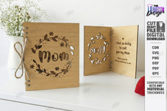 Mother's Day Greeting Card Laser Cut | 3D Floral Card Laser Product Image 1