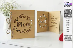 Mother's Day Greeting Card Laser Cut | 3D Floral Card Laser Product Image 1