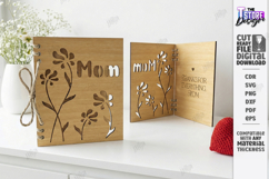 Mother's Day Greeting Card Laser Cut | 3D Floral Cards SVG Product Image 1