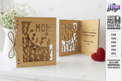 Mother's Day Greeting Card Laser Cut | 3D Floral Cards SVG Product Image 1