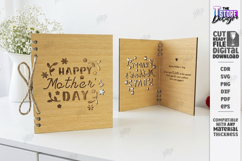 Mother's Day Greeting Card Laser Cut | 3D Floral Cards SVG Product Image 1