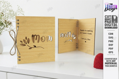 Mother's Day Greeting Card Laser Cut | 3D Floral Cards SVG Product Image 1
