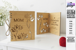 Mother's Day Greeting Card Laser Cut | 3D Floral Card Laser Product Image 1