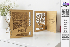Mother's Day Greeting Card Laser Cut | 3D Floral Card Laser Product Image 1
