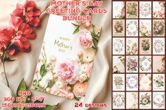 Bundle of Watercolor Mother’s Day Printable Card with Flower Product Image 1