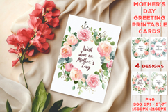 Watercolor Mother’s Day Printable Card with Floral Bouquet Product Image 1