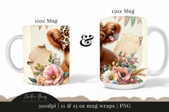 Highland Cow Mom Mug Wrap | Mothers Day PNG Product Image 3