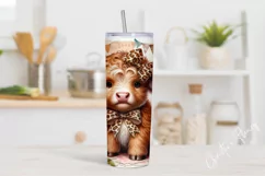 Highland Cow Mothers Day Tumbler Wrap PNG Product Image 2