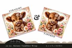Highland Cow Mom Tumbler Wrap PNG Product Image 3