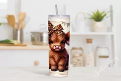 Mother's Day Highland Cow Tumbler Wrap PNG Product Image 2