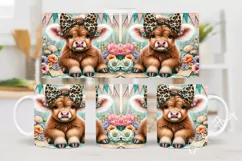 Highland Cow Mom Mug Wrap | Mothers Day PNG Product Image 2