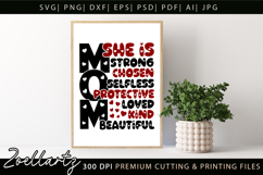 Mothers Day SVG Mama Mommy She Is Mom T-shirt Mug Design Product Image 3