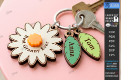 Mother's Day Personalized Keychain Laser Cut | Name Keyring Product Image 1