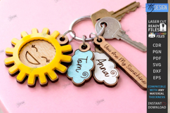 Mother's Day Personalized Keychain Laser Cut | Name Keyring Product Image 1