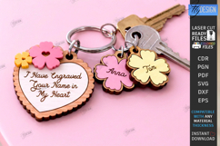 Mother's Day Personalized Keychain Laser Cut | Name Keyring Product Image 1