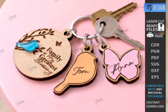Mother's Day Personalized Keychain Laser Cut | Name Keyring Product Image 1