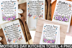 Mothers Day Kitchen Towel PNG Mother's Day Butterfly PNG Product Image 1