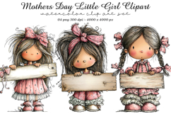 Mothers Day Little Girl Clipart Product Image 1
