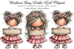 Mothers Day Little Girl Clipart Product Image 1