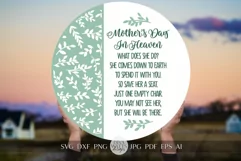 Mother's Day In Heaven SVG Mother's Day Door Hanger svg Product Image 1