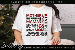 Mothers Day Subway Art SVG Mummy Mama Mom T-shirt Mug Design Product Image 3