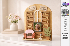 Mother's Day Miniature Roombox Laser Cut | 3D Layered Boxes Product Image 1
