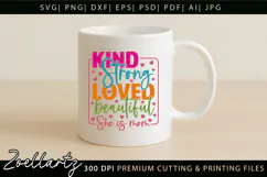 Mothers Day SVG Mama Mommy She Is Mom T-shirt Mug Design Product Image 4