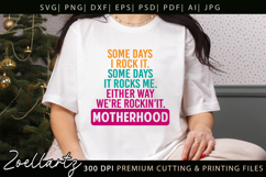 Motherhood Mom SVG for Cricut Mothers Day T-shirt Mug Design Product Image 1
