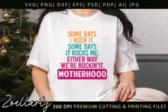 Motherhood Mom SVG for Cricut Mothers Day T-shirt Mug Design Product Image 1