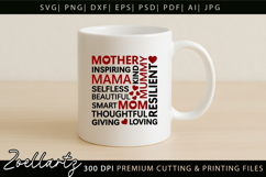 Mothers Day Subway Art SVG Mummy Mama Mom T-shirt Mug Design Product Image 4