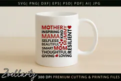 Mothers Day Subway Art SVG Mummy Mama Mom T-shirt Mug Design Product Image 4