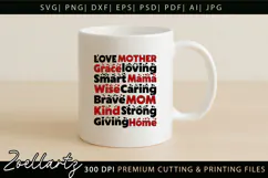 Mothers Day Subway Art SVG Mummy Mama Mom T-shirt Mug Design Product Image 3