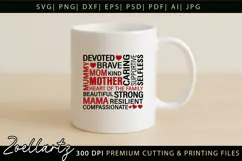 Mothers Day Subway Art SVG Mummy Mama Mom T-shirt Mug Design Product Image 4