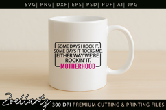Motherhood Mom SVG for Cricut Mothers Day T-shirt Mug Design Product Image 3