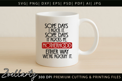 Motherhood Mothers Day SVG for Cricut Mom T-shirt Mug Design Product Image 5