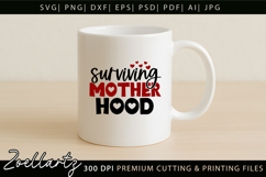 Motherhood Mom SVG for Cricut Mothers Day T-shirt Mug Design Product Image 4