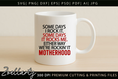 Motherhood Mothers Day SVG for Cricut Mom T-shirt Mug Design Product Image 4